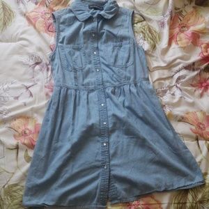 Denim light blue dress